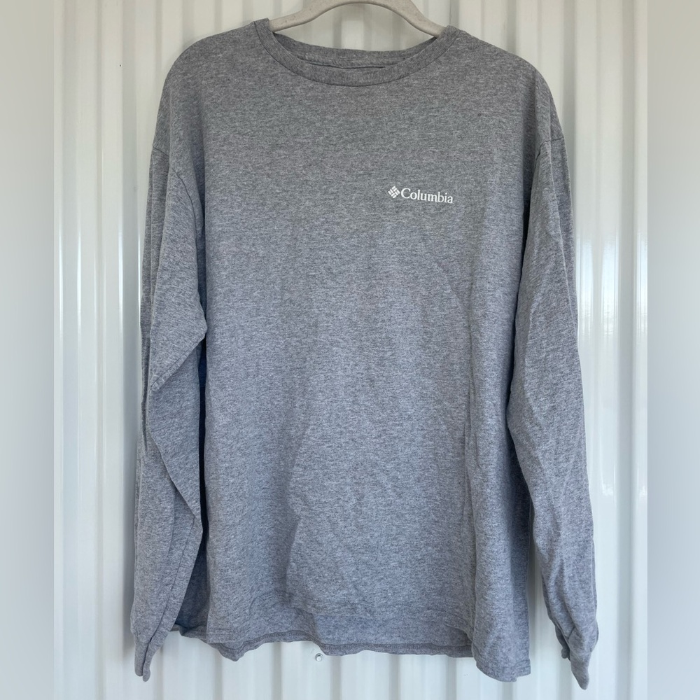Columbia Men's longed sleeves in Heather Gray